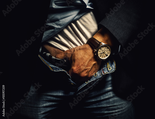 Fototapet Rude Behaving of a Man