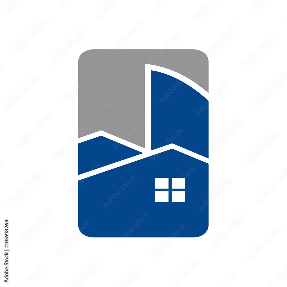 Private and Commercial Building Icon Symbol Private and Commercial Building Icon Symbol