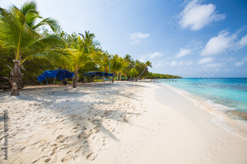 beautiful beach on the Caribbean Sea