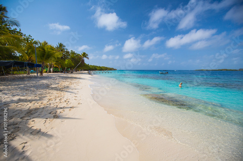 beautiful beach on the Caribbean Sea