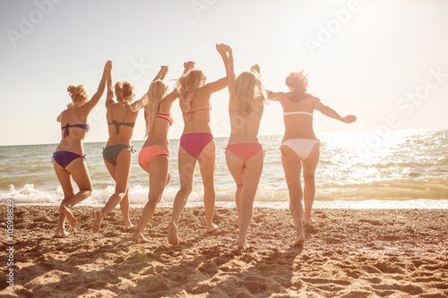 girls on the beach