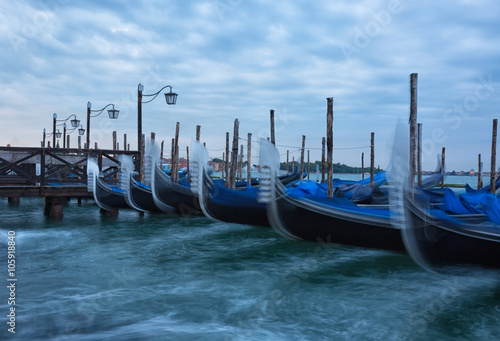 Venice with gondolas on Grand Canal