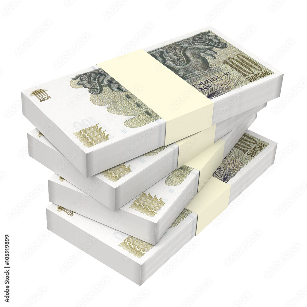 Georgian lari bills isolated on white background. Computer generated 3D photo rendering. Georgian lari bills isolated on white background. Computer generated 3D photo rendering.