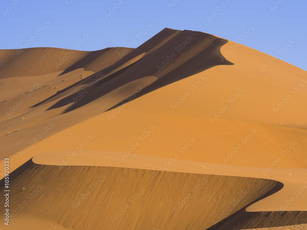 Sanddünen von Sossusvlei , Naukluft Park, Rand der Namib Wüste, Hardap, Namibia , Afrika