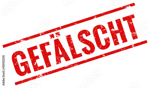 Fälschung Stempel rot