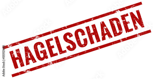 Hagelschaden Stempel rot grunge