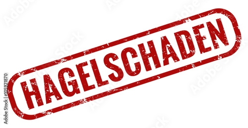 Hagelschaden Stempel rot grunge