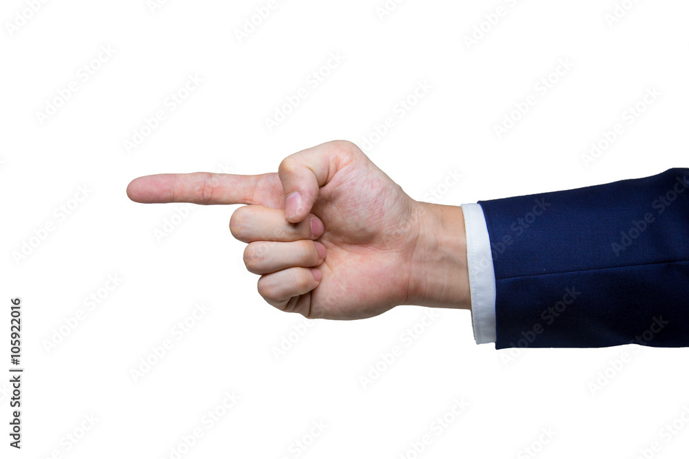 Suit and hand gesture Suit and hand gesture