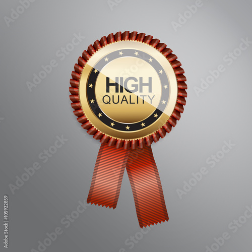 Red award ribbon.