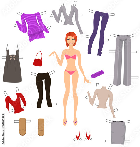 Dress-up paper doll