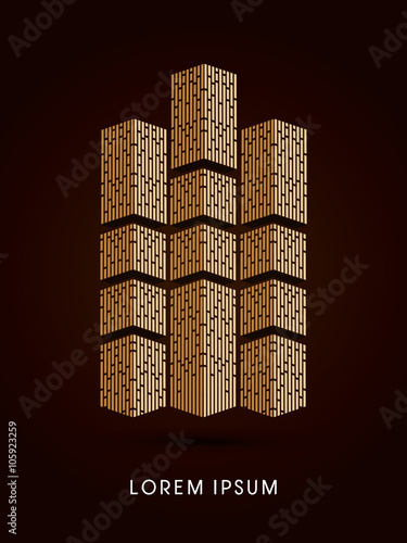 Luxury Tower Abstract construction, design graphic vector
