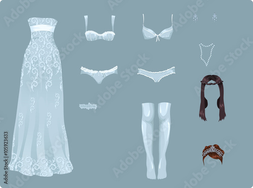 Female wedding clothes