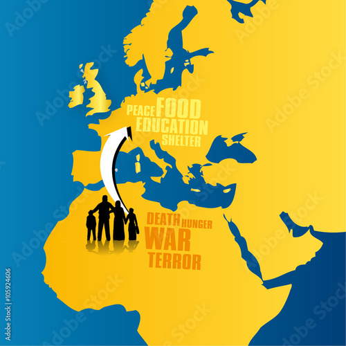 Refugees migration form Africa to Europe, Imigration political theme