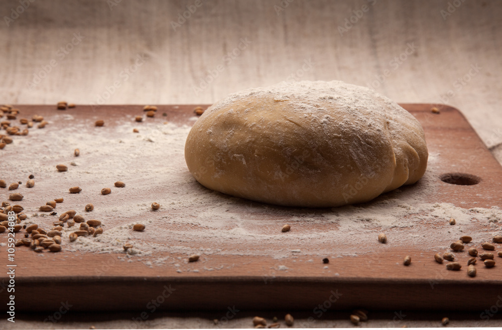 Dough on flour Dough on flour