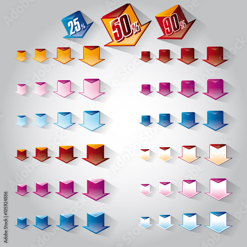 Collect Sale Signs, vector illustration