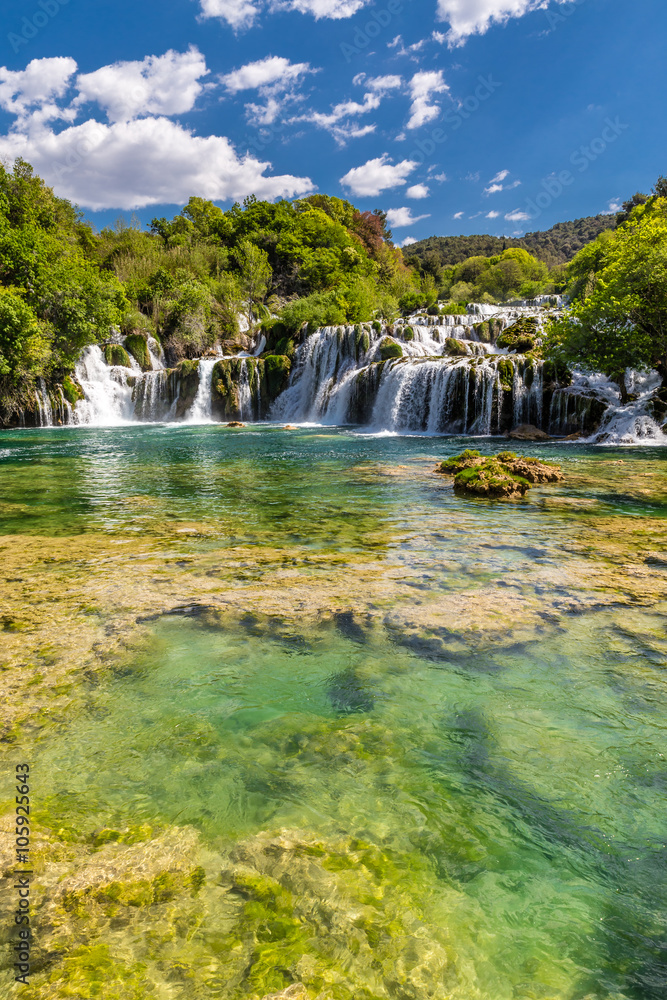 Fototapeta premium Wodospad w Parku Narodowym Krka - Dalmacja, Chorwacja