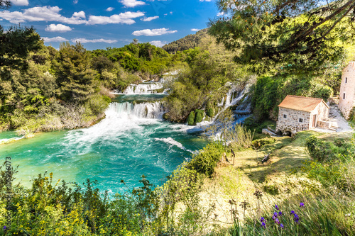 Waterfall And Mill In Krka National Park-Croatia