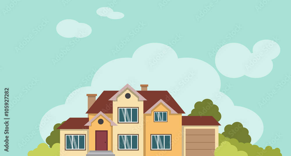Vacation home. Townhouse. Eps 10. Vacation home. Townhouse. Eps 10.