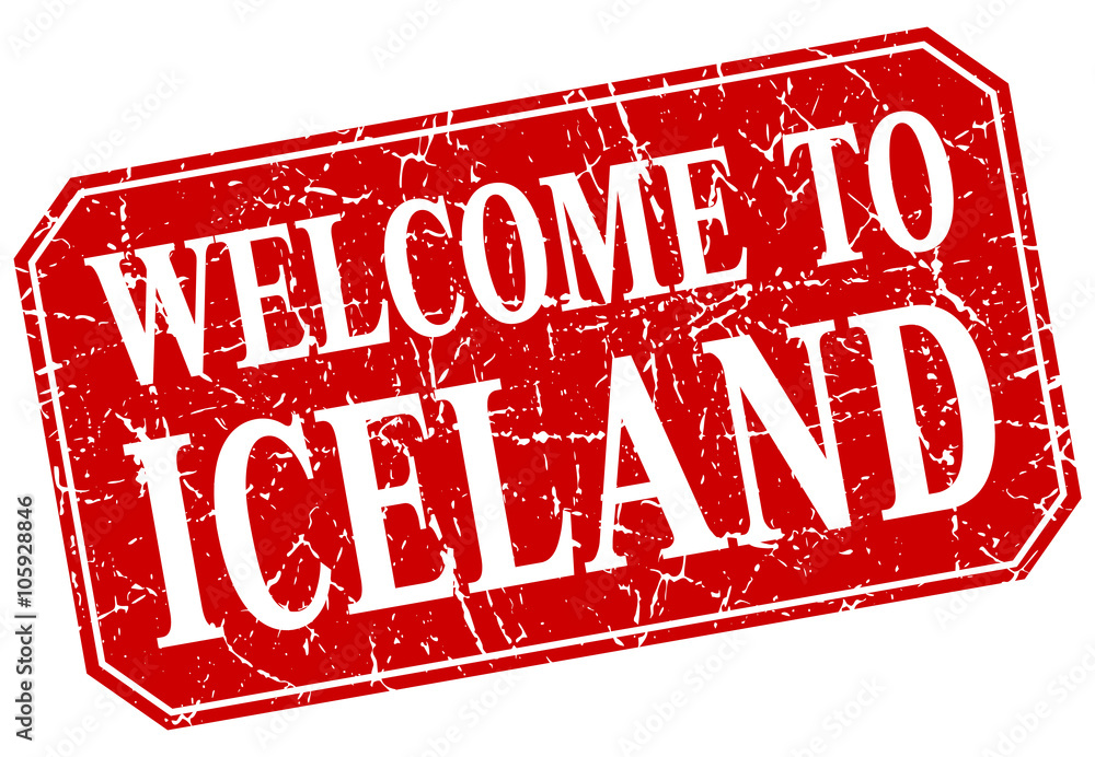 welcome to Iceland red square grunge stamp welcome to Iceland red square grunge stamp