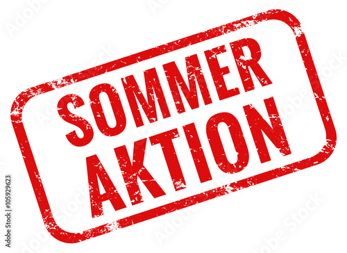 sommer aktion stempel rot
