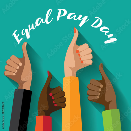 Equal pay day design. EPS 10 vector.