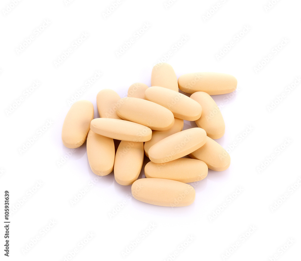 Medicines, supplements on a white background Medicines, supplements on a white background