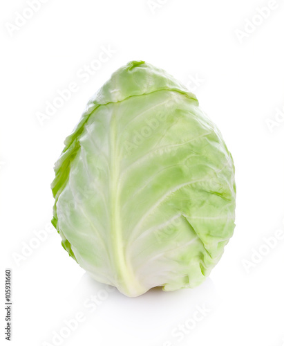 Cabbage isolated on the white background .
