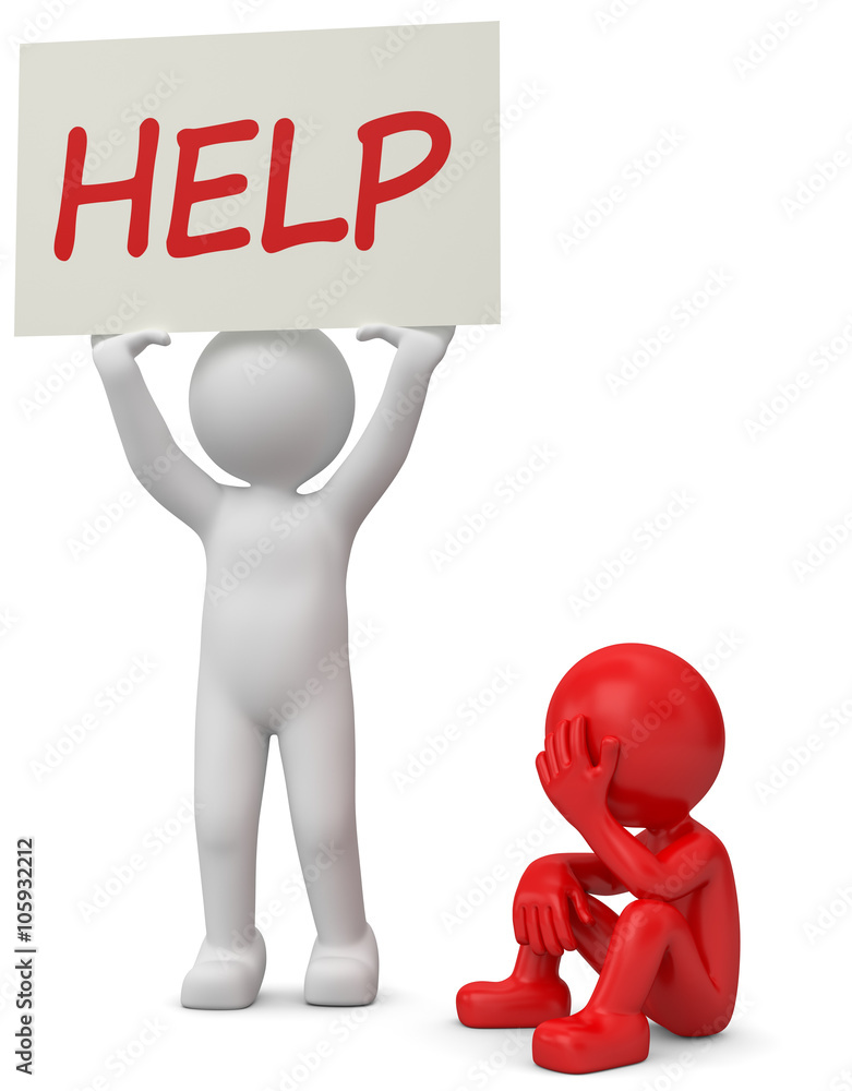 3d Männchen Help ilustração do Stock | Adobe Stock