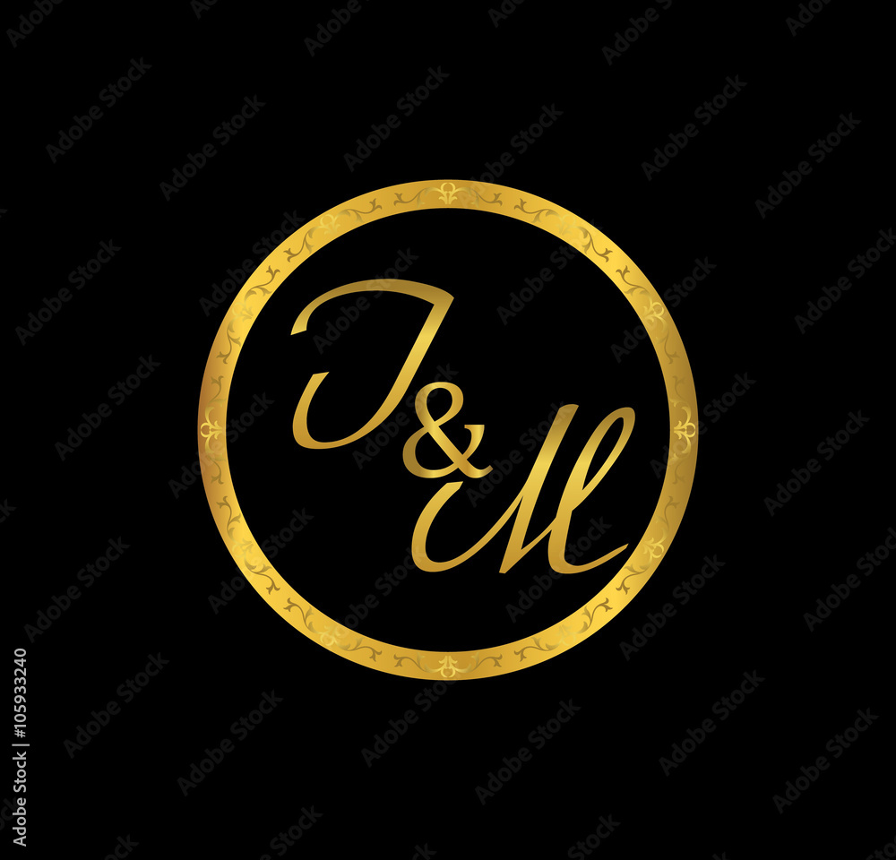 IM initial wedding in golden ring IM initial wedding in golden ring