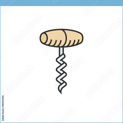Corkscrew opener vector icon