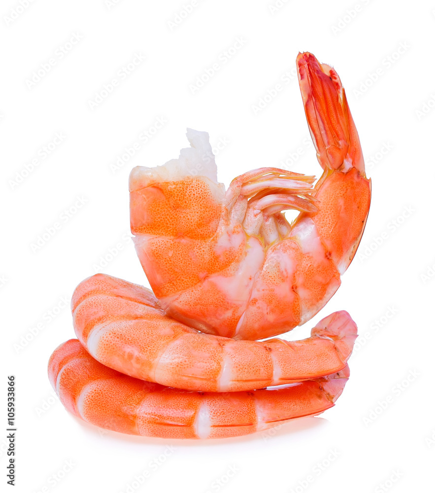 Prawns isolated on White Background. Prawns isolated on White Background.