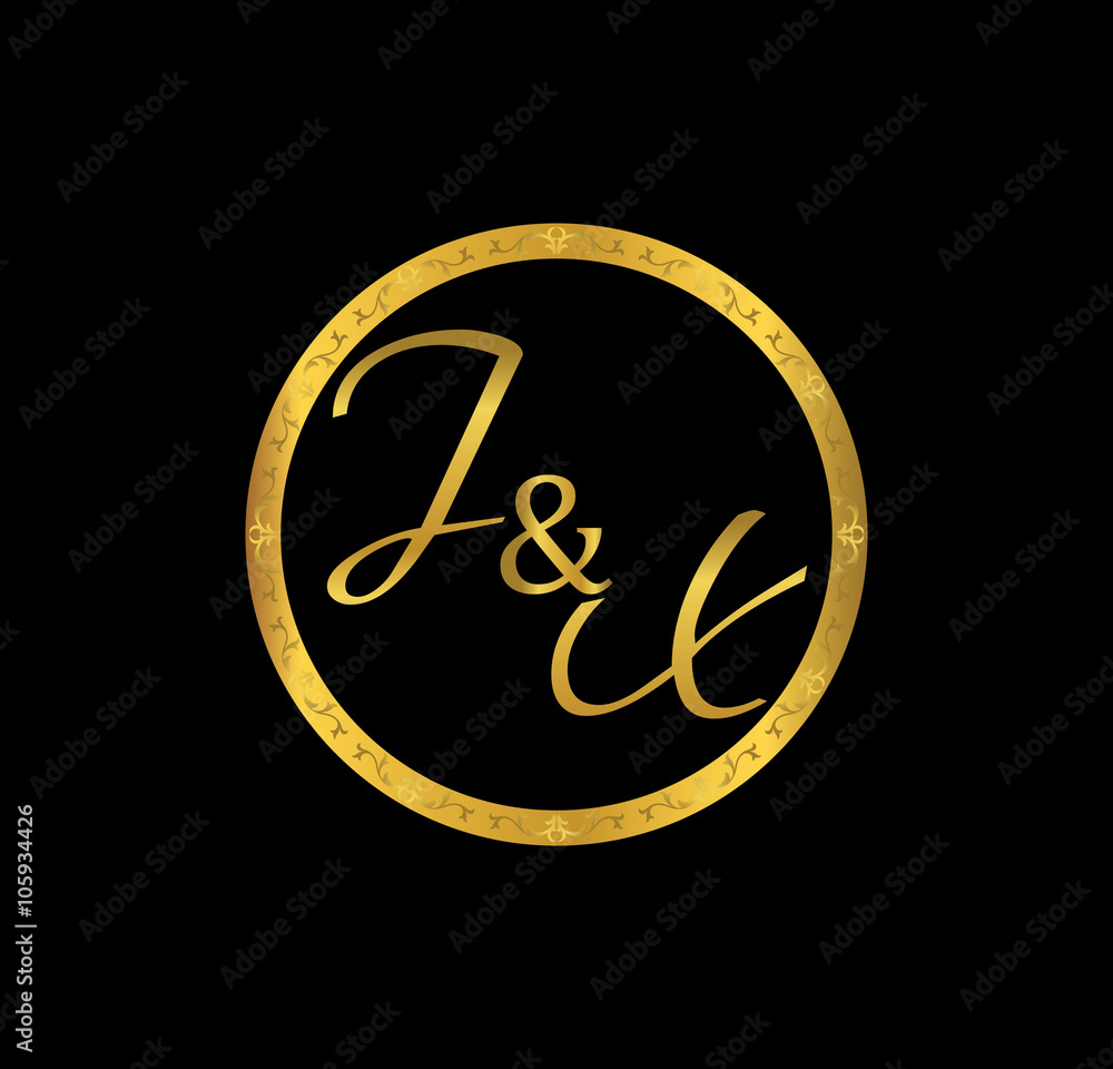 JX initial wedding in golden ring JX initial wedding in golden ring