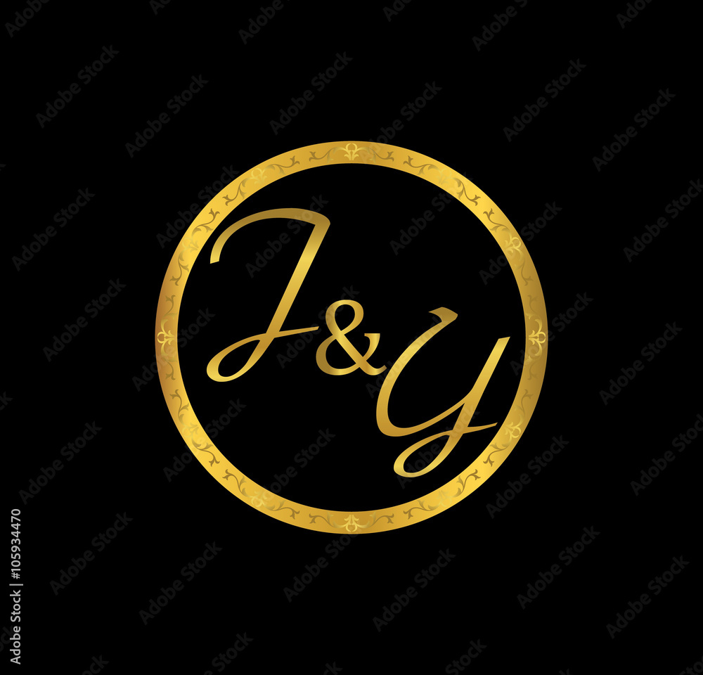 JY initial wedding in golden ring JY initial wedding in golden ring