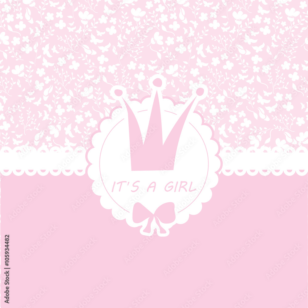 Baby girl shower card Baby girl shower card