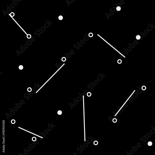 Pattern geometric monochrome minimalistic dots, zig zag or diagonal lines