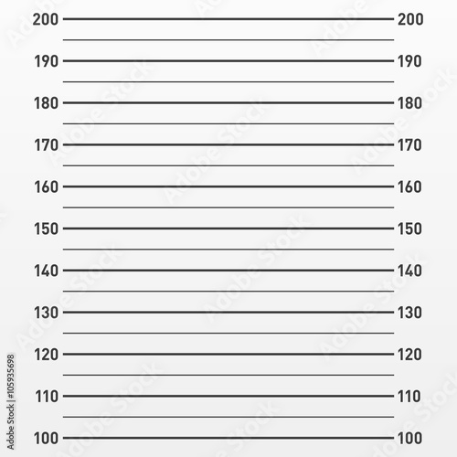 Police lineup or mugshot background, centimeters