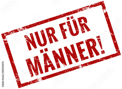 nur für männer stempel rot