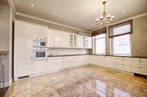 
the interior of the kitchen