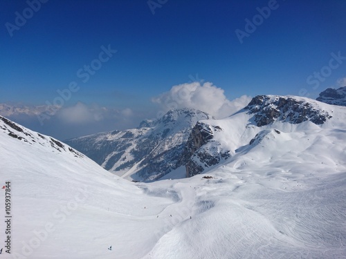 Skiing At Axamer Lizum In Tyrol Austria