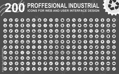 Professional industrial icons