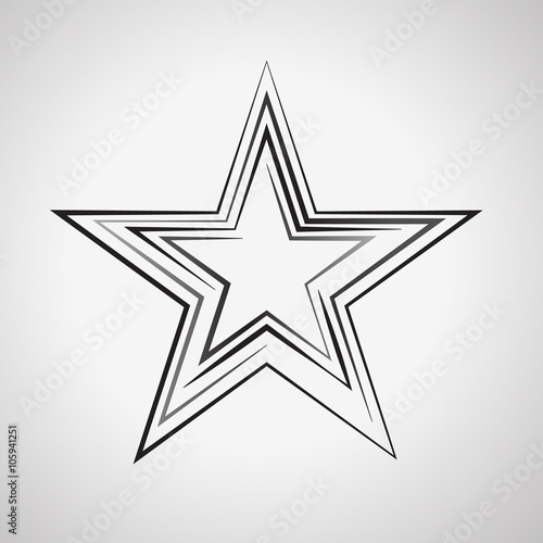 star design element abstract grayscale symbol sign