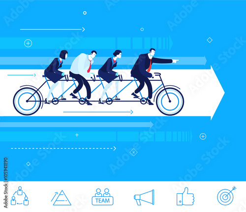 Vector business concept  illustration. Go to the target