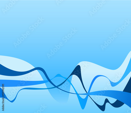 blue design waves, business background abstract corporate design