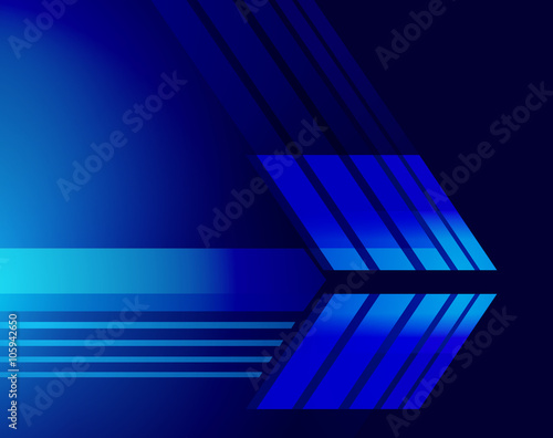 Abstract 3d technology lines with light, arrow  backgound.