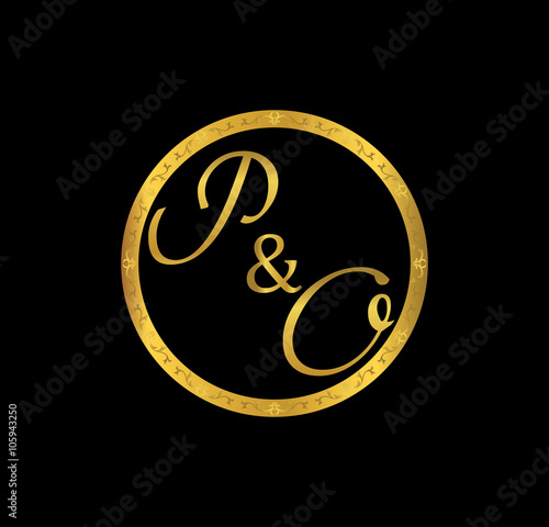 PO initial wedding in golden ring