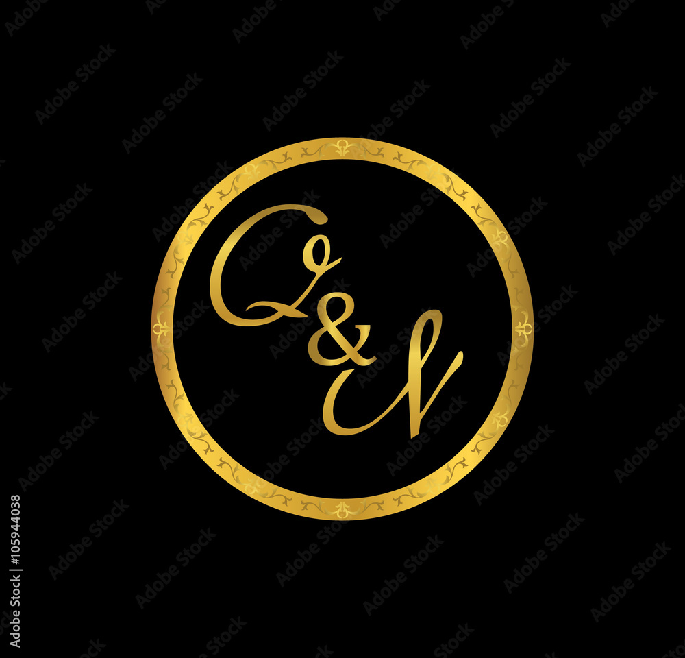 QN initial wedding in golden ring QN initial wedding in golden ring