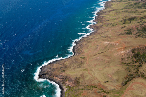 Molokai island coastline