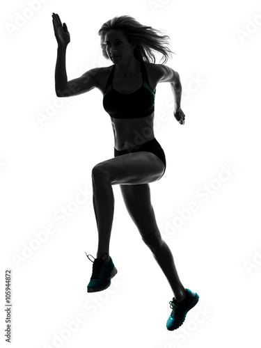 woman runner running jogger jogging silhouette