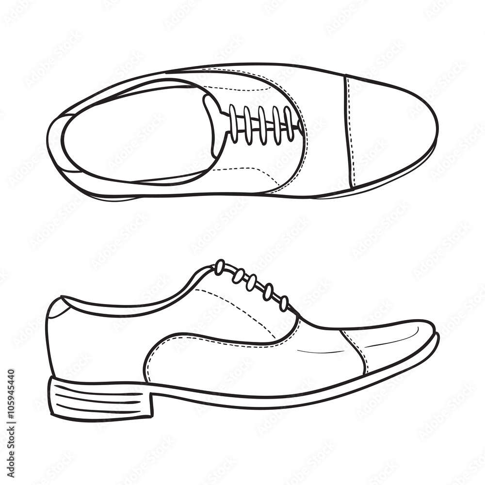 Top more than 87 oxford shoes sketch latest - in.eteachers