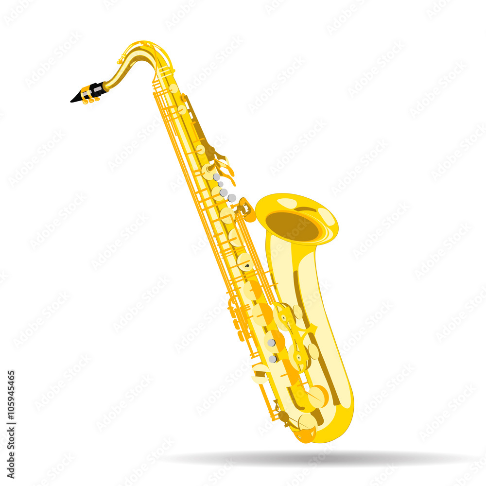 Obraz premium saxophone with shadow